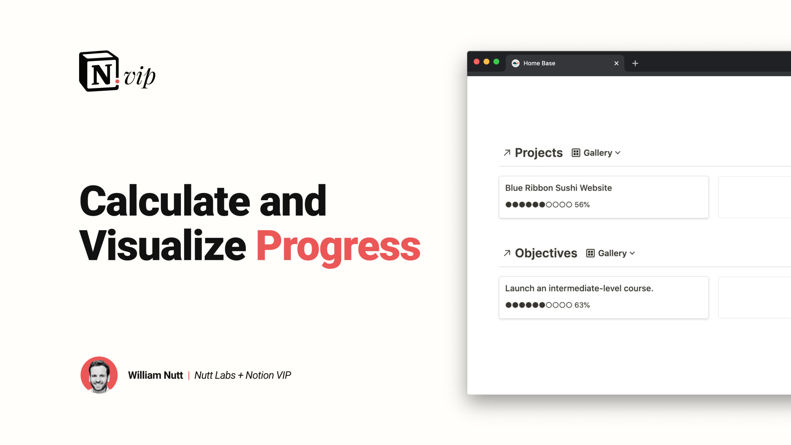 Calculate and Visualize Progress in Notion