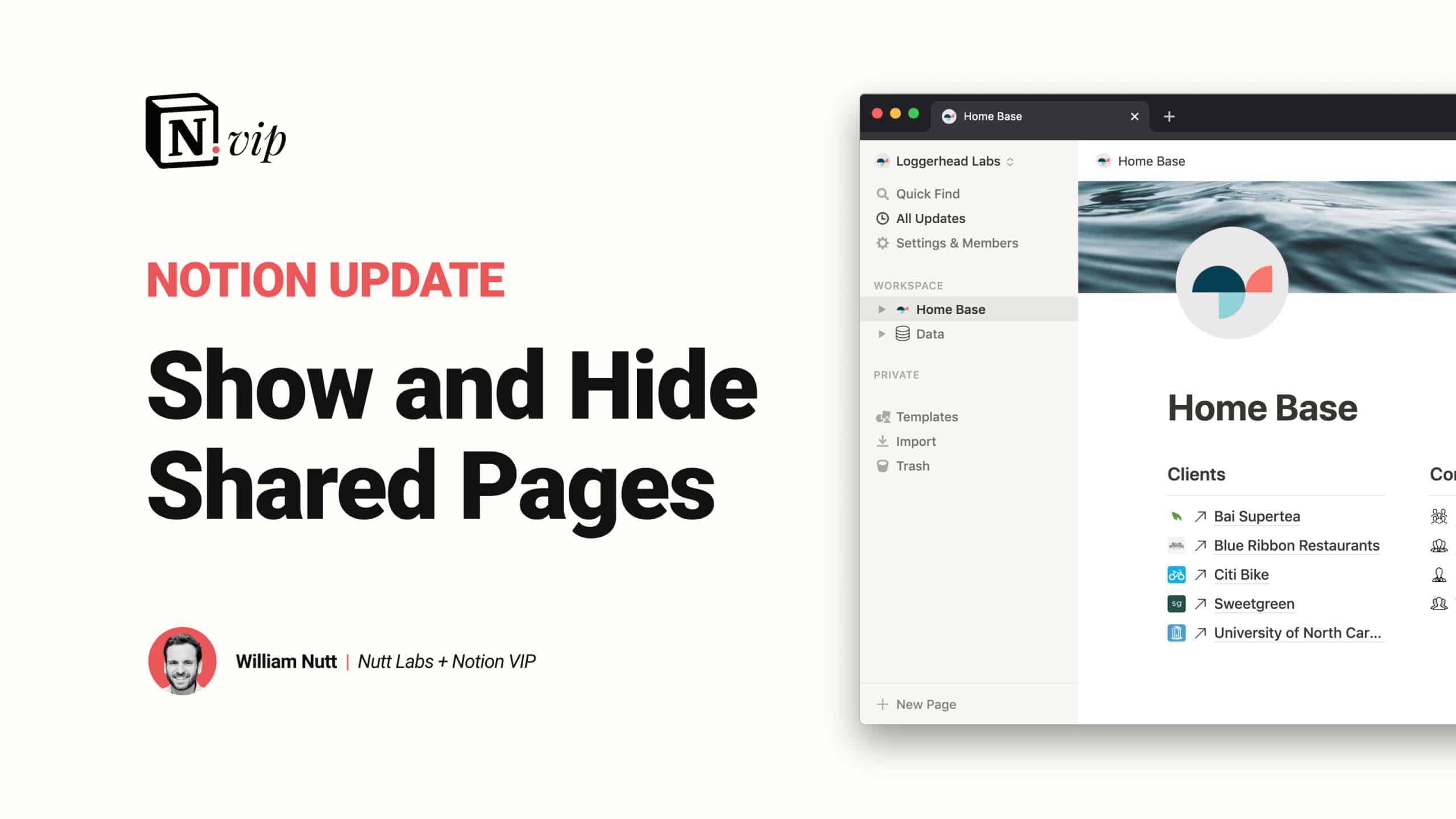Show and Hide Shared Pages in Notion